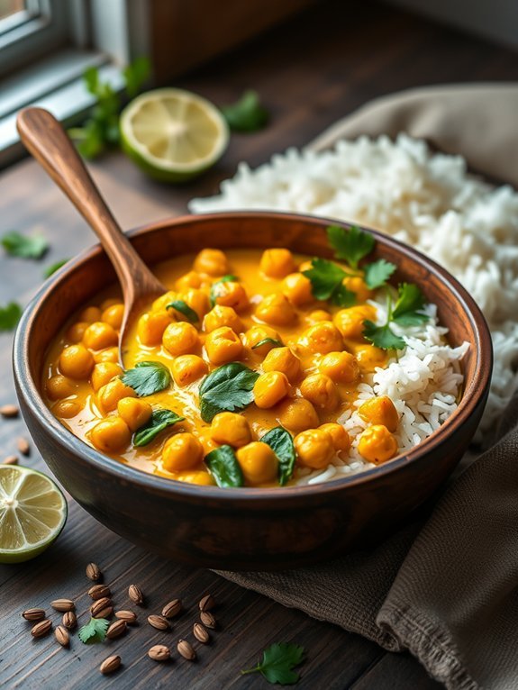 creamy coconut chickpea dish