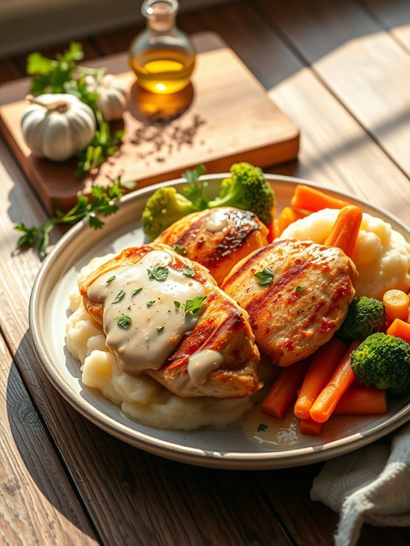 creamy garlic chicken recipe