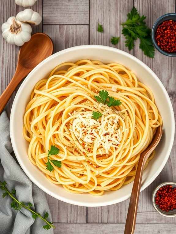 creamy garlic parmesan pasta