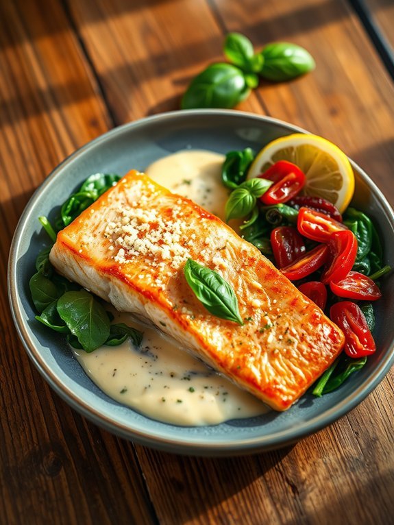 creamy garlic salmon recipe