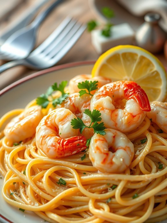 creamy garlic shrimp scampi