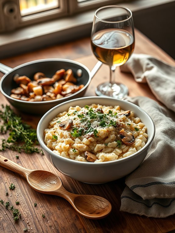 creamy mushroom risotto recipe