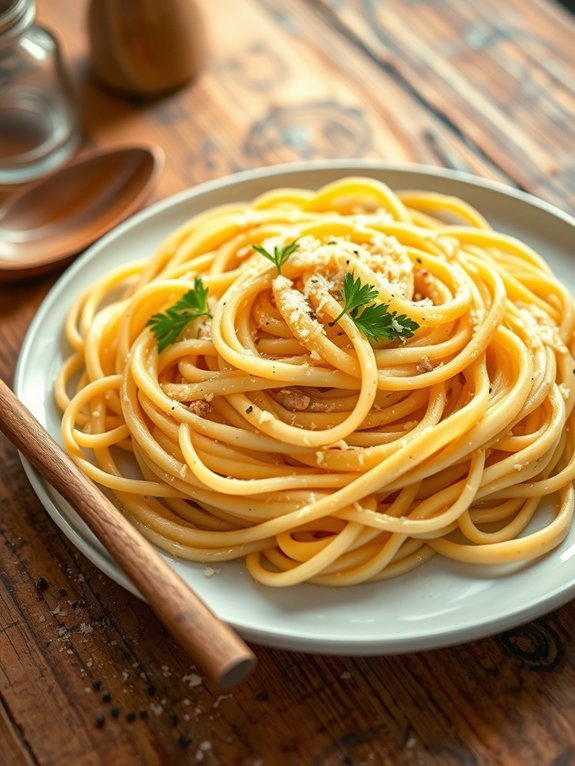 creamy pasta with alfredo