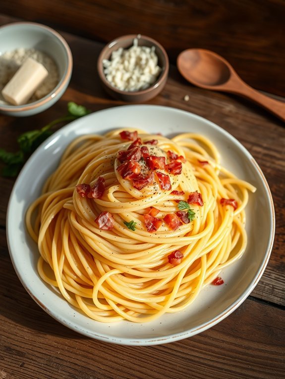 creamy pasta with bacon