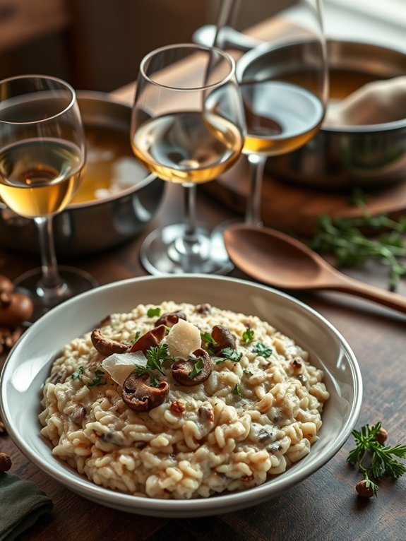 creamy porcini mushroom risotto