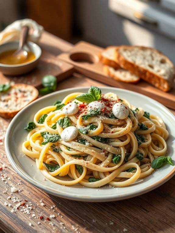 creamy ricotta spinach pasta