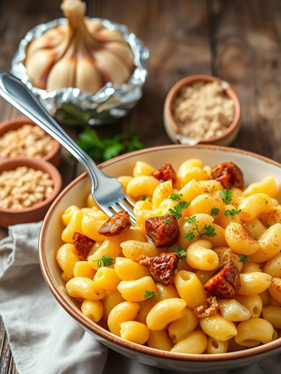 creamy roasted garlic pasta