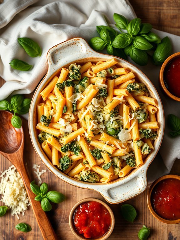 creamy spinach artichoke pasta