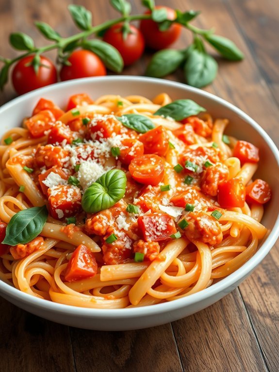 creamy tomato basil dish