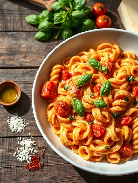 creamy tomato basil pasta