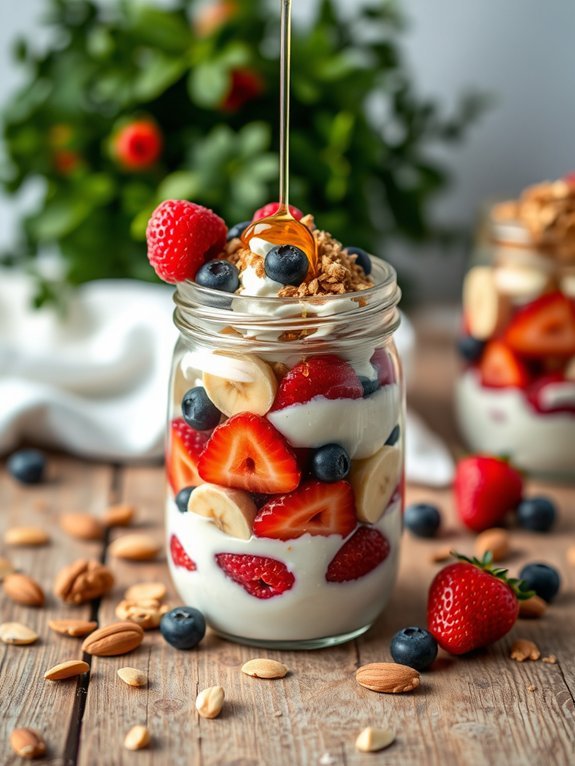 creamy yogurt fruit layers