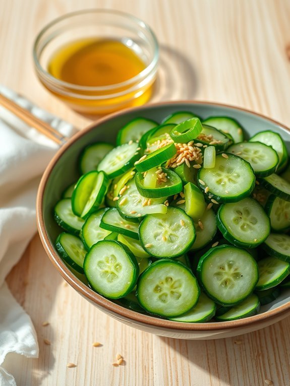 crisp asian cucumber salad