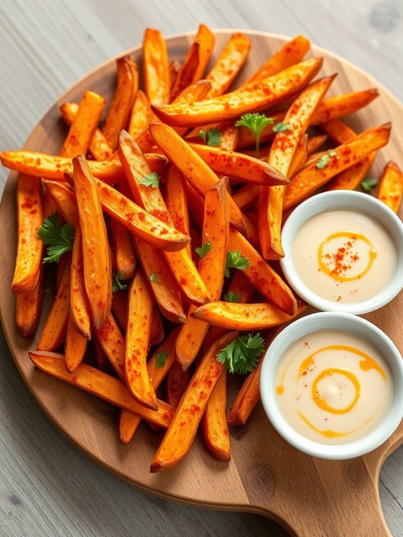 crispy air fried sweet potatoes