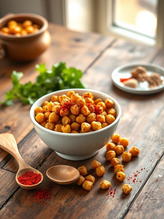 crispy flavorful chickpea snack