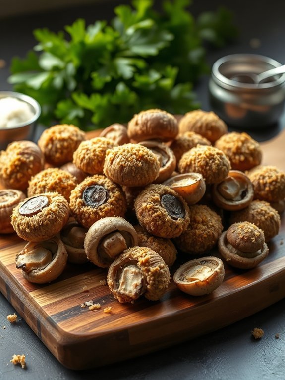 crispy parmesan mushrooms recipe