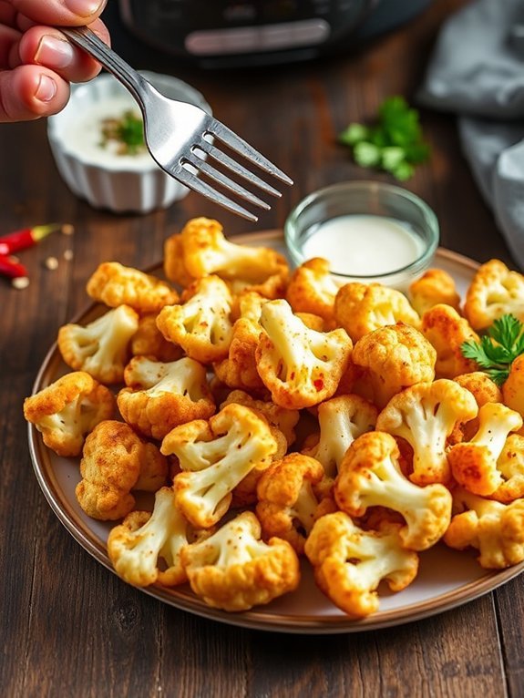 crispy spicy cauliflower bites