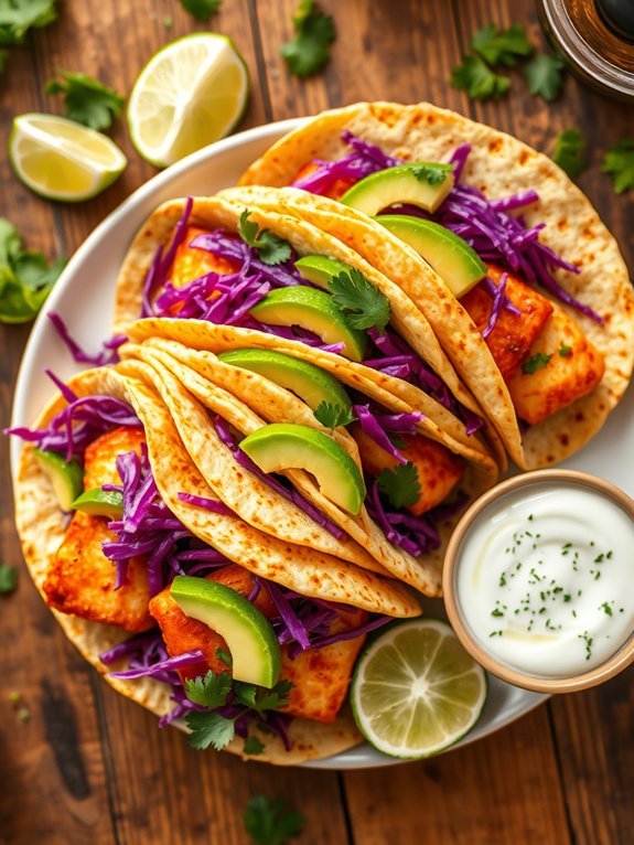 crispy spicy fish tacos