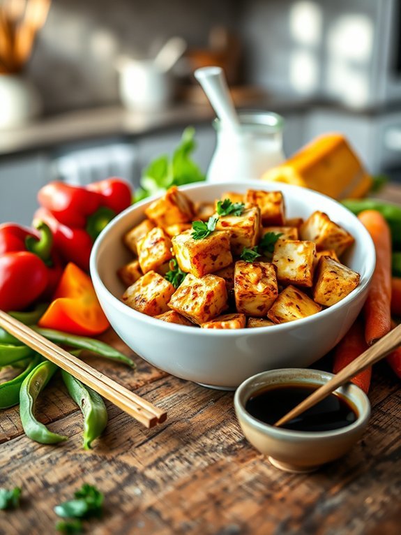 crispy tofu made healthier