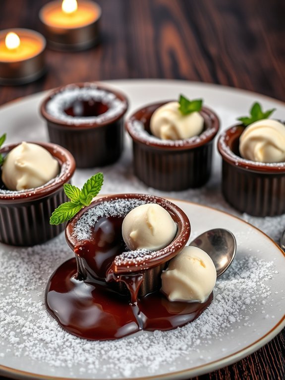 decadent molten chocolate dessert