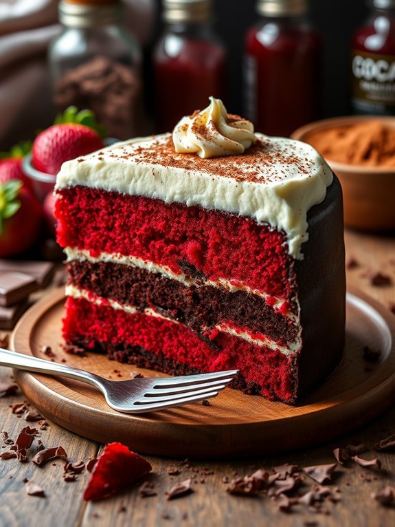 decadent red velvet dessert