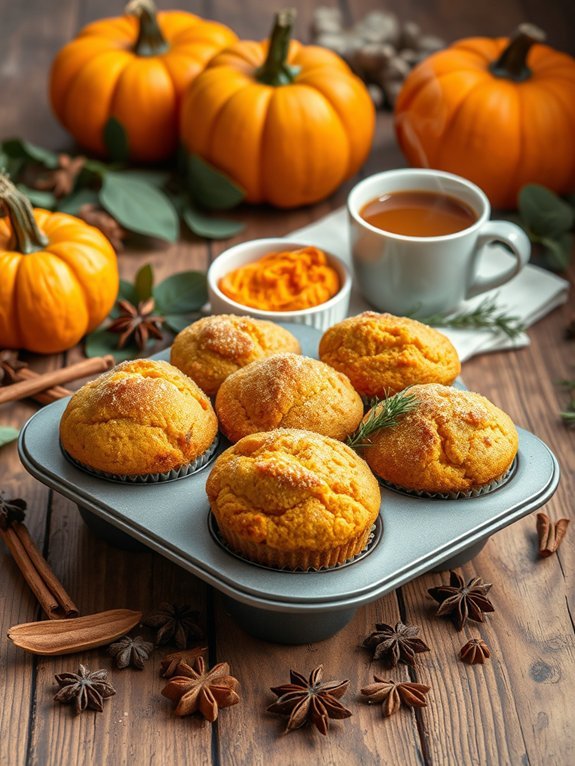 delicious autumn themed muffins