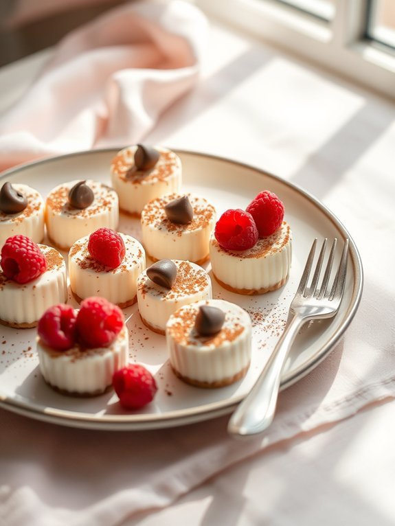 delicious bite sized cheesecakes