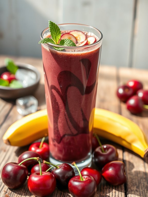 delicious chocolate cherry smoothie