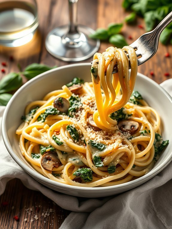 delicious creamy pasta dish