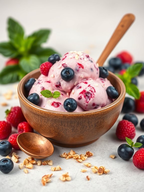 delicious frozen berry dessert