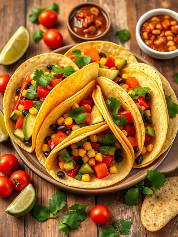 delicious homemade veggie tacos