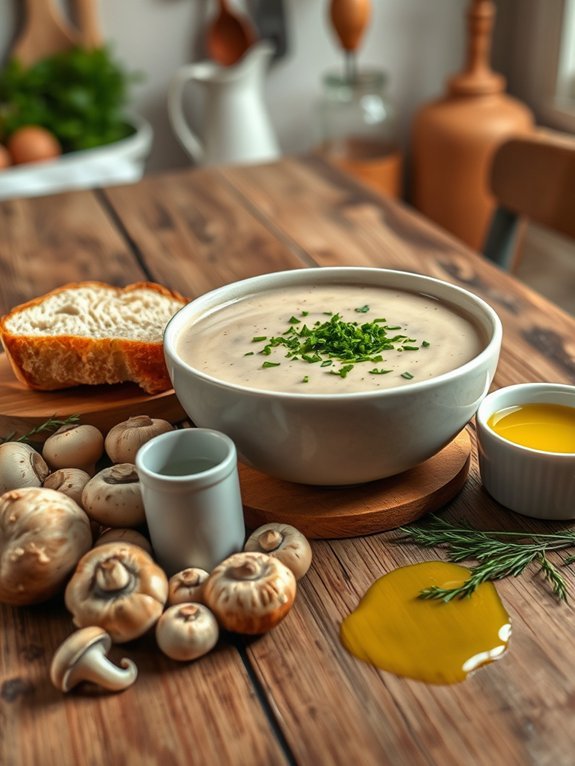 delicious smooth mushroom soup