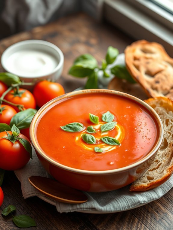 delicious tomato basil soup