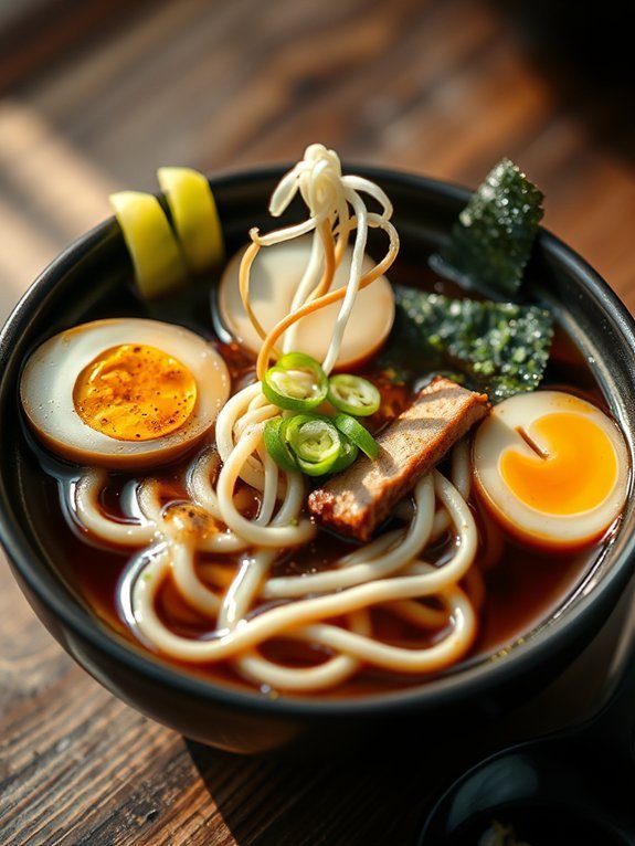 delicious traditional soy ramen