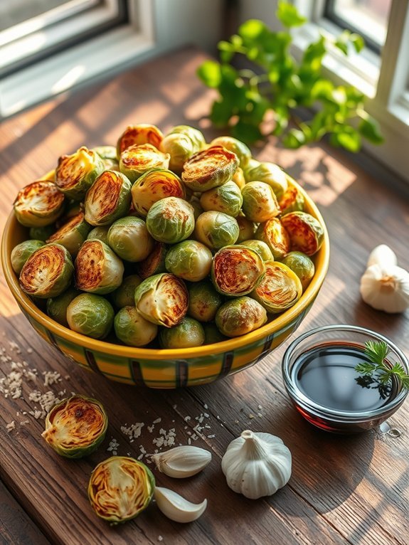 deliciously roasted brussels sprouts