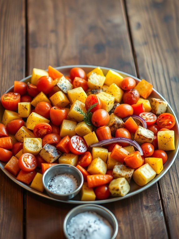 deliciously roasted mixed vegetables