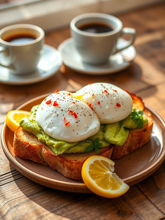 egg topped avocado toast