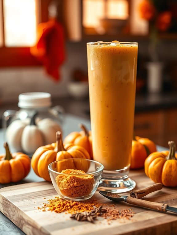 fall flavored protein beverage