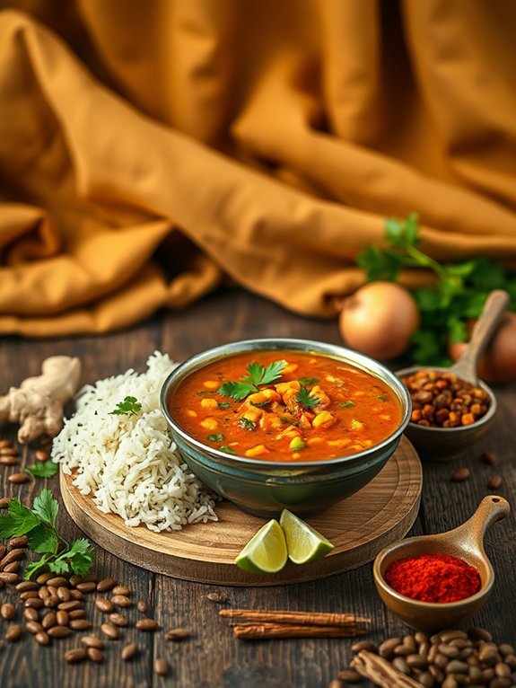 flavored lentil curry dish