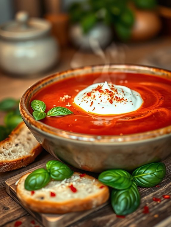 flavorful basil infused soup