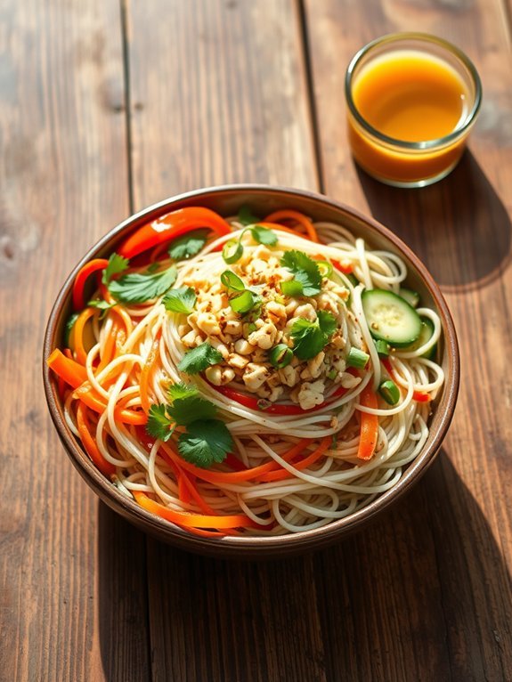 flavorful thai noodle salad