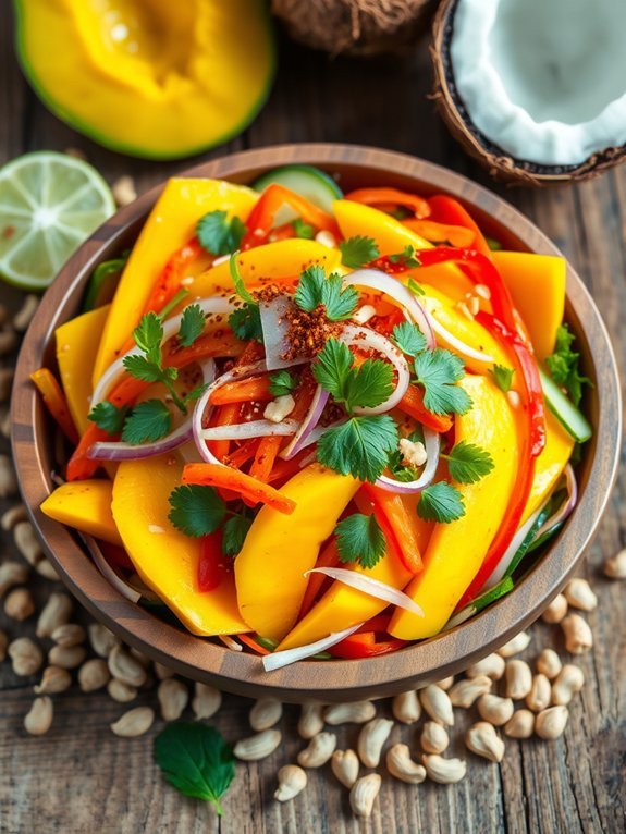 fresh spicy mango salad