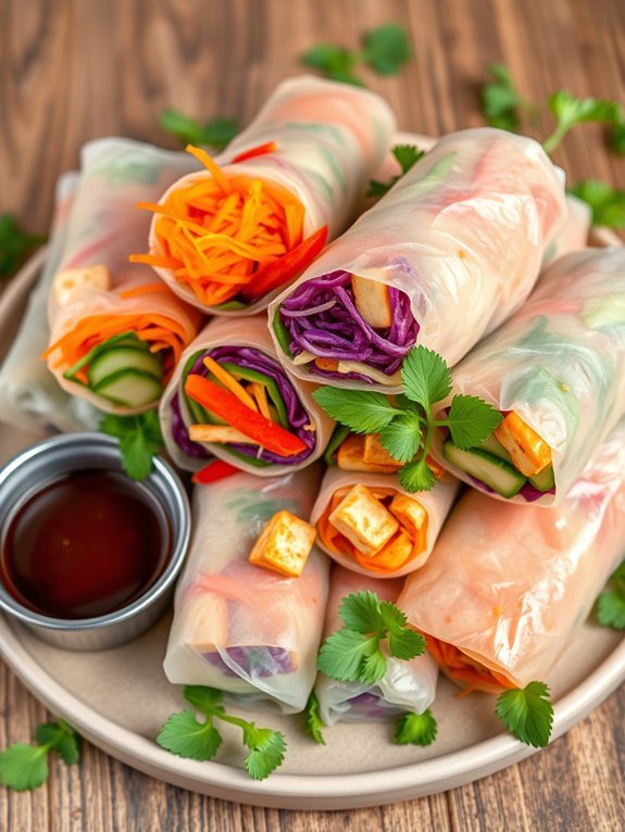 fresh vegetable filled rolls