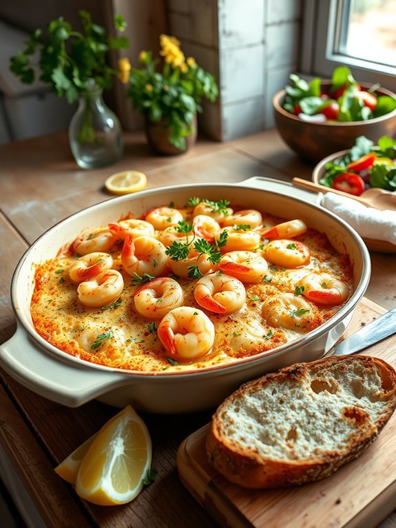 garlic butter shrimp bake