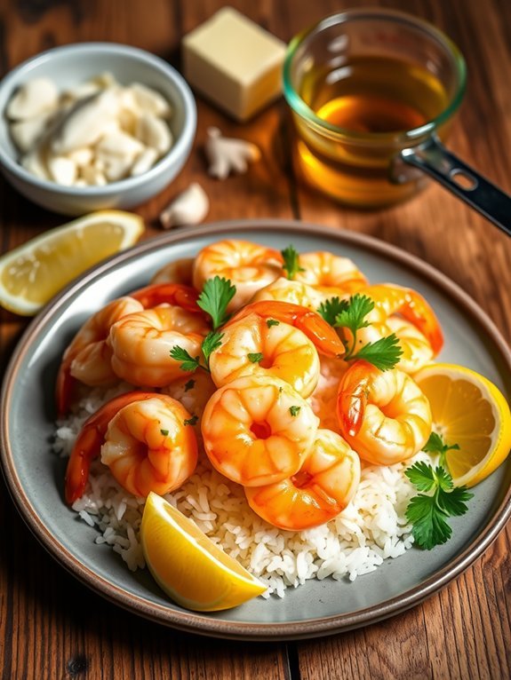 garlic butter shrimp dish