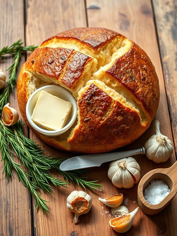 garlic flavored sourdough bread