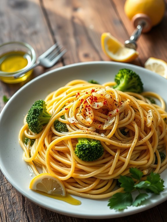 garlic pasta with broccoli