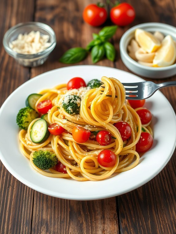 gluten free vegetable pasta dish