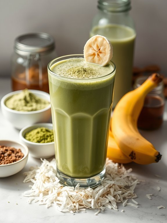 green tea coconut smoothie