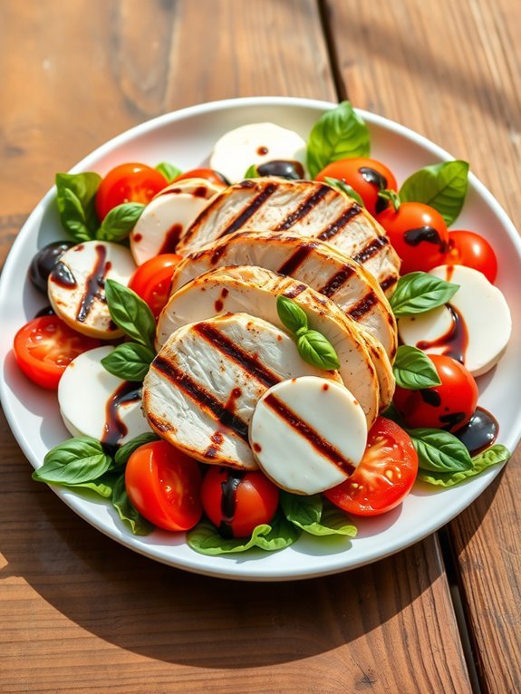 grilled chicken caprese salad