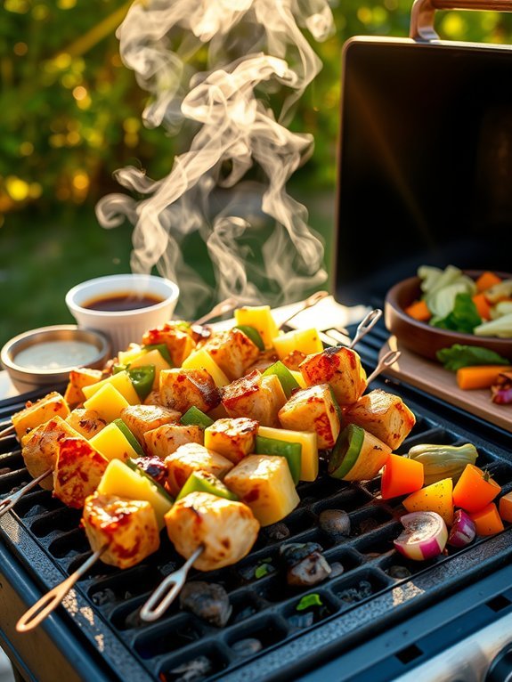 grilled chicken pineapple skewers